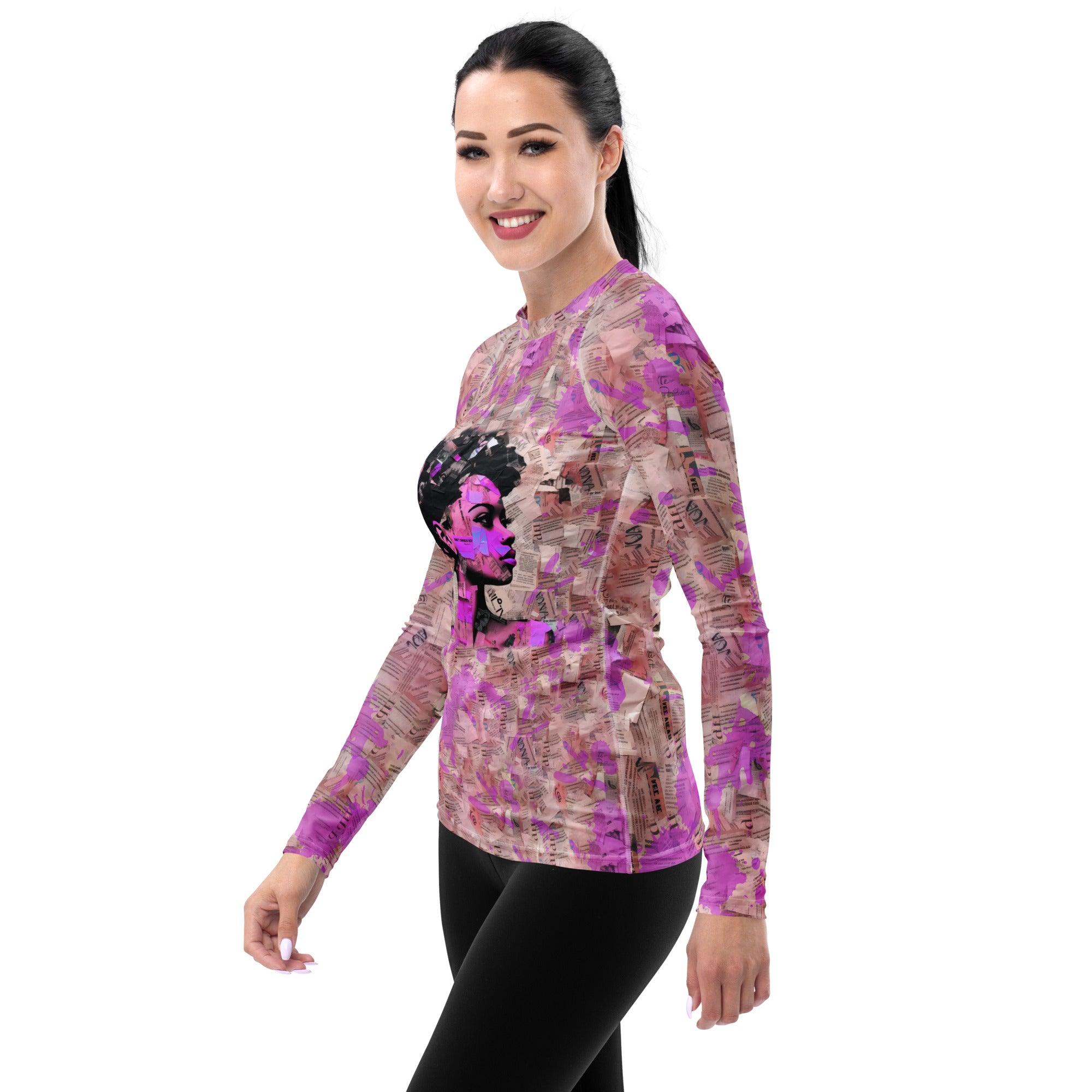 Melodic Serenade Women's Music Inspired Rash Guard - Beyond T-shirts