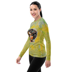 Rhythmic Guitar Groove Women's All-Over Print Rash Guard - Beyond T-shirts