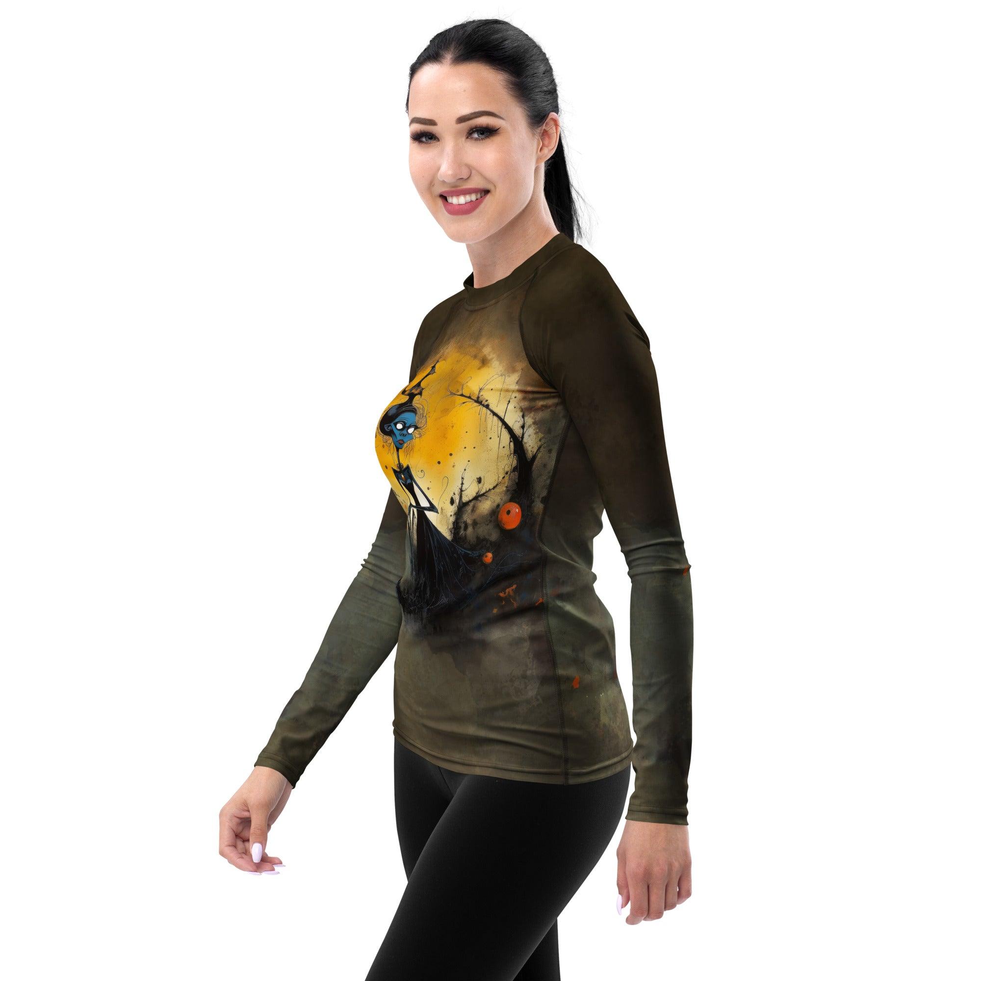 Witchy Moonlight Halloween Rash Guard - Beyond T-shirts