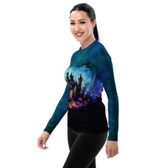 Spiders And Skeletons All-Over Print Women's Rash Guard - Beyond T-shirts