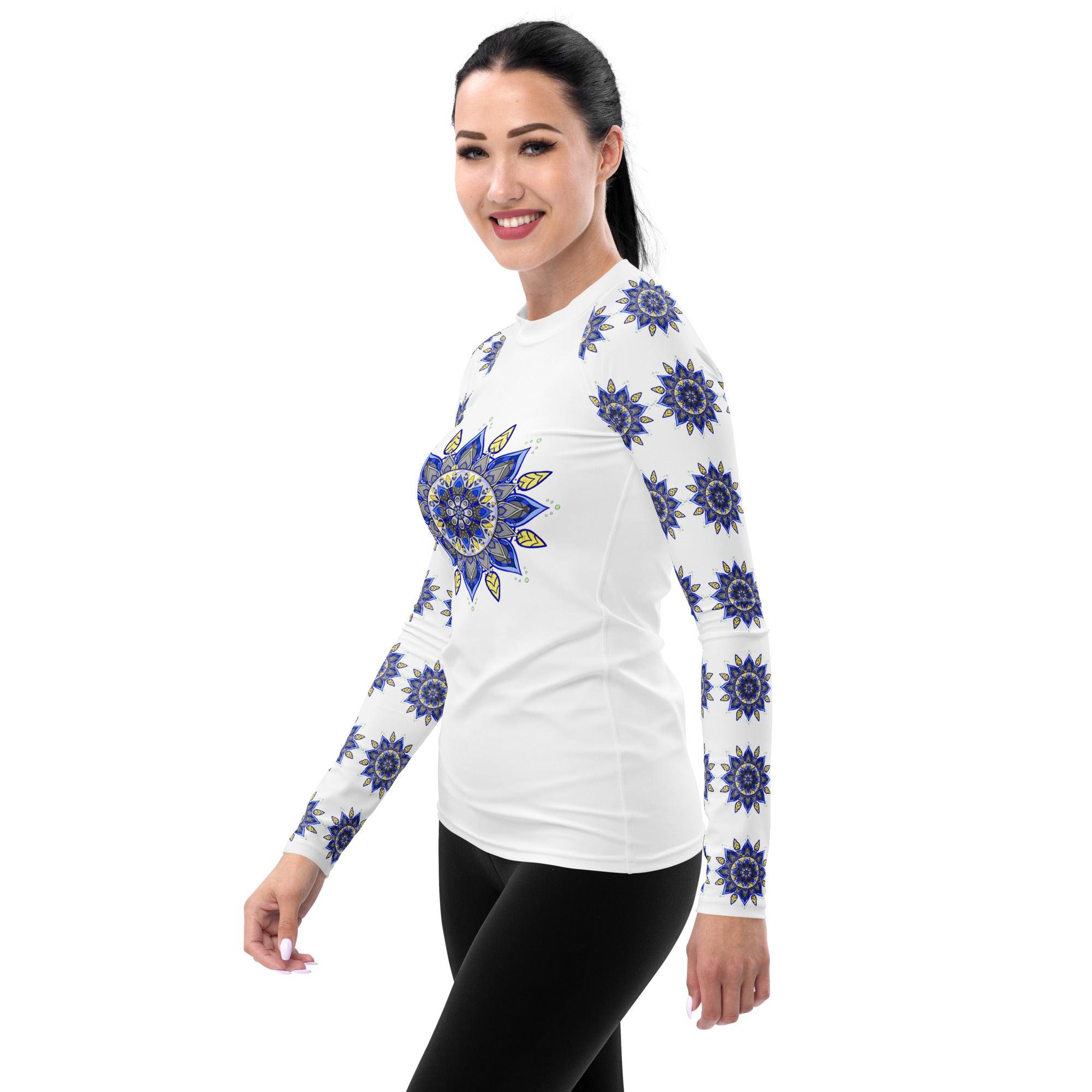 Zen Lotus Mandala Women's Rash Guard - Beyond T-shirts