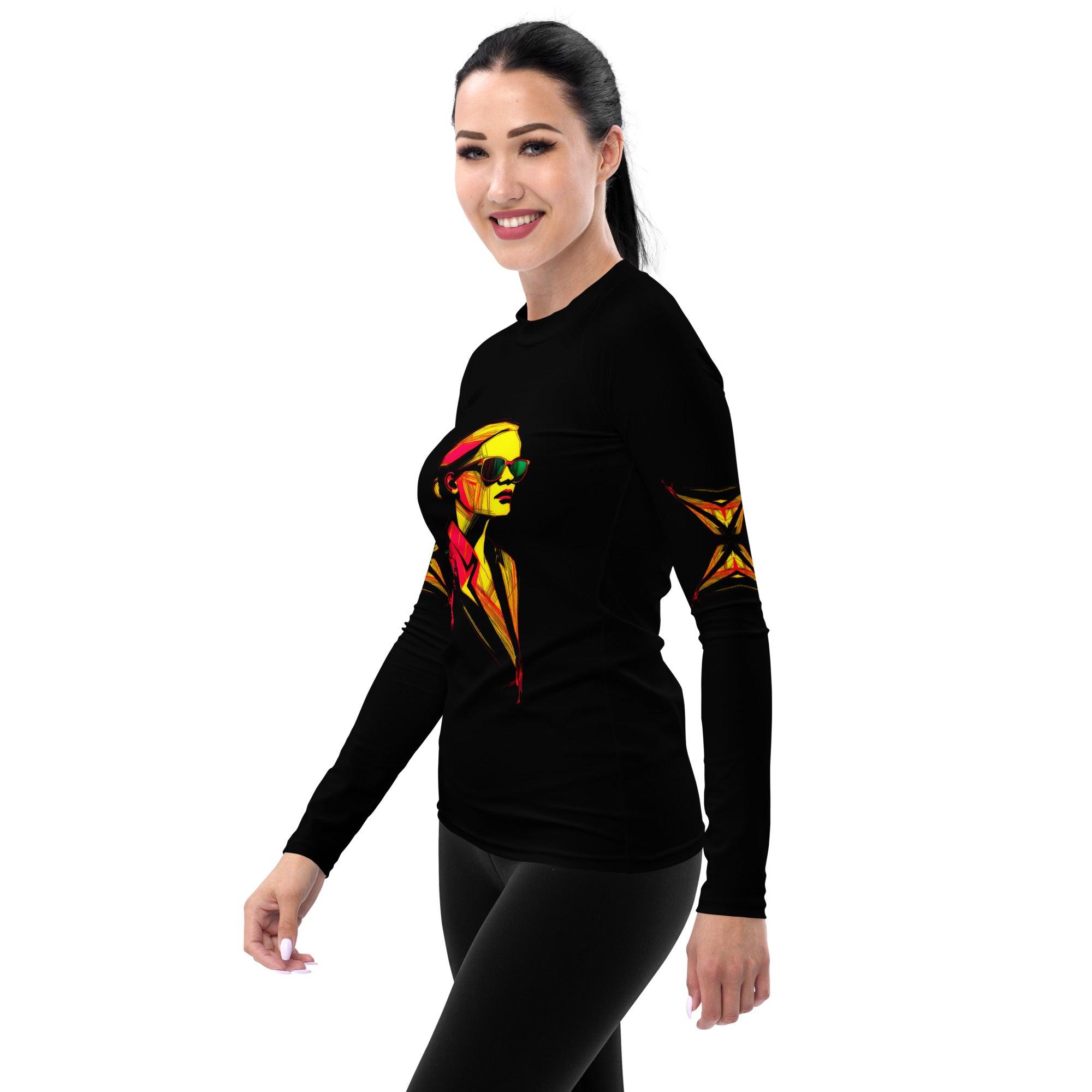 Retro Wave All-Over Print Rash Guard - Beyond T-shirts