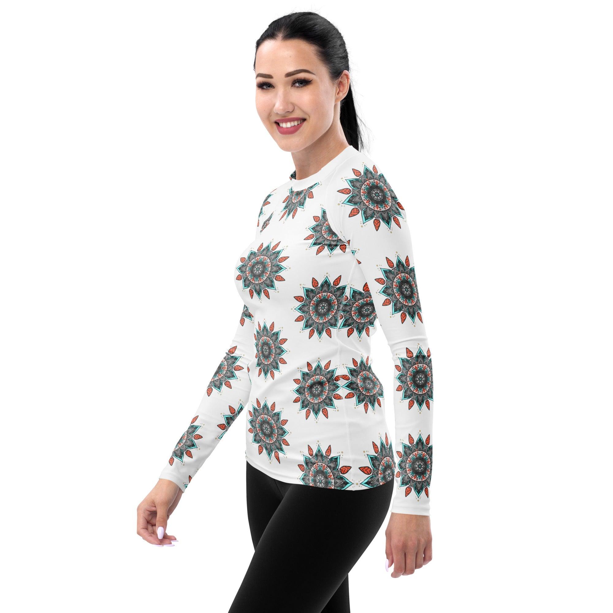 Sacred Geometry Mandala Women's Rash Guard - Beyond T-shirts