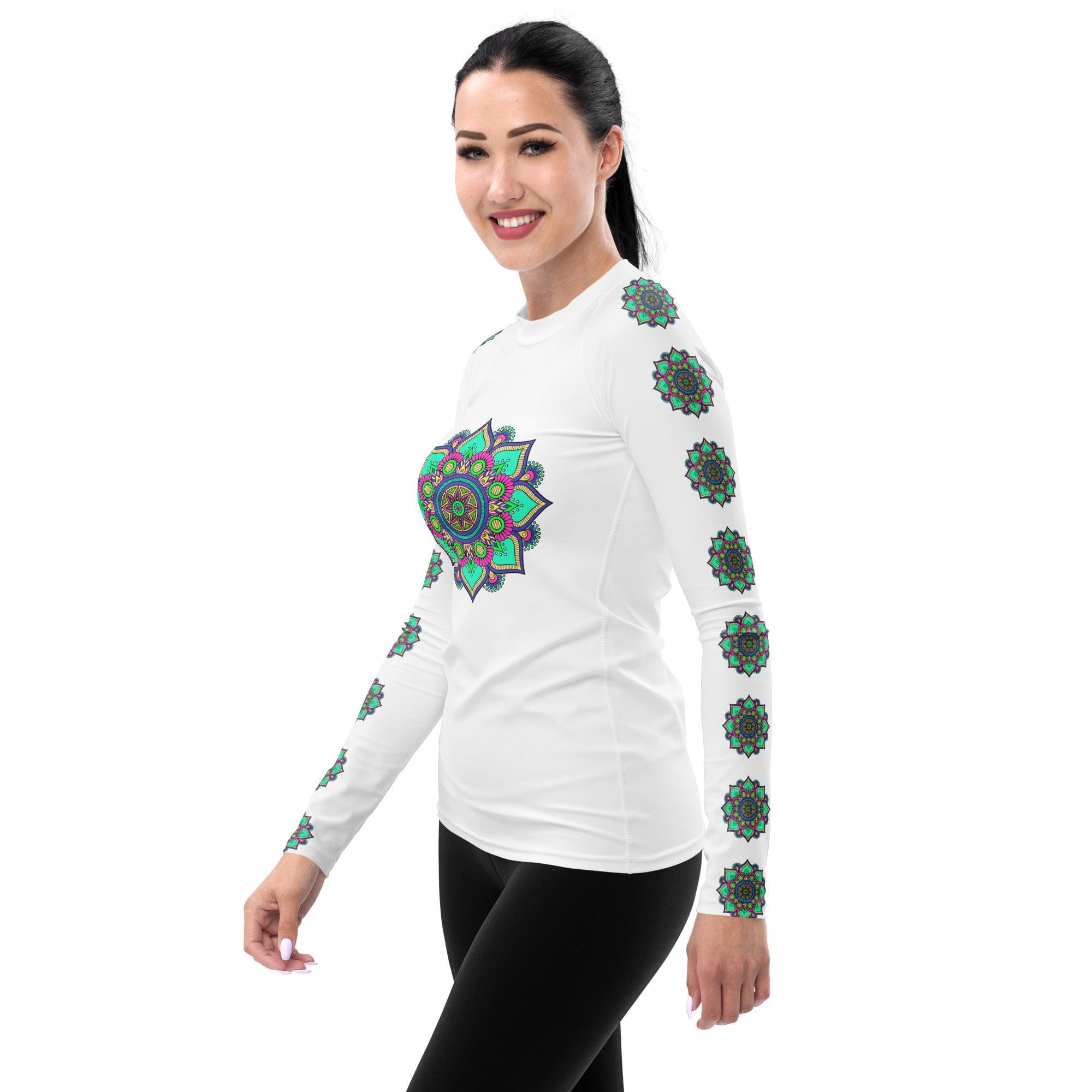 Bohemian Mandala Women's Rash Guard - Beyond T-shirts