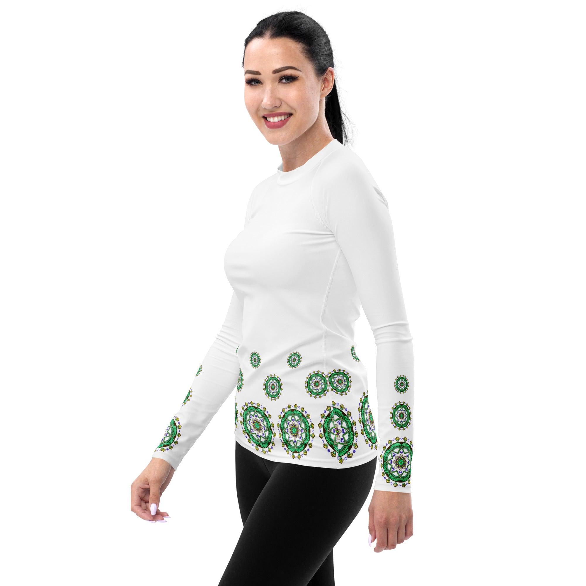 Sacred Geometry Mandala Women's Rash Guard - Beyond T-shirts