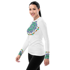 Sunset Serenity Mandala Women's Rash Guard - Beyond T-shirts