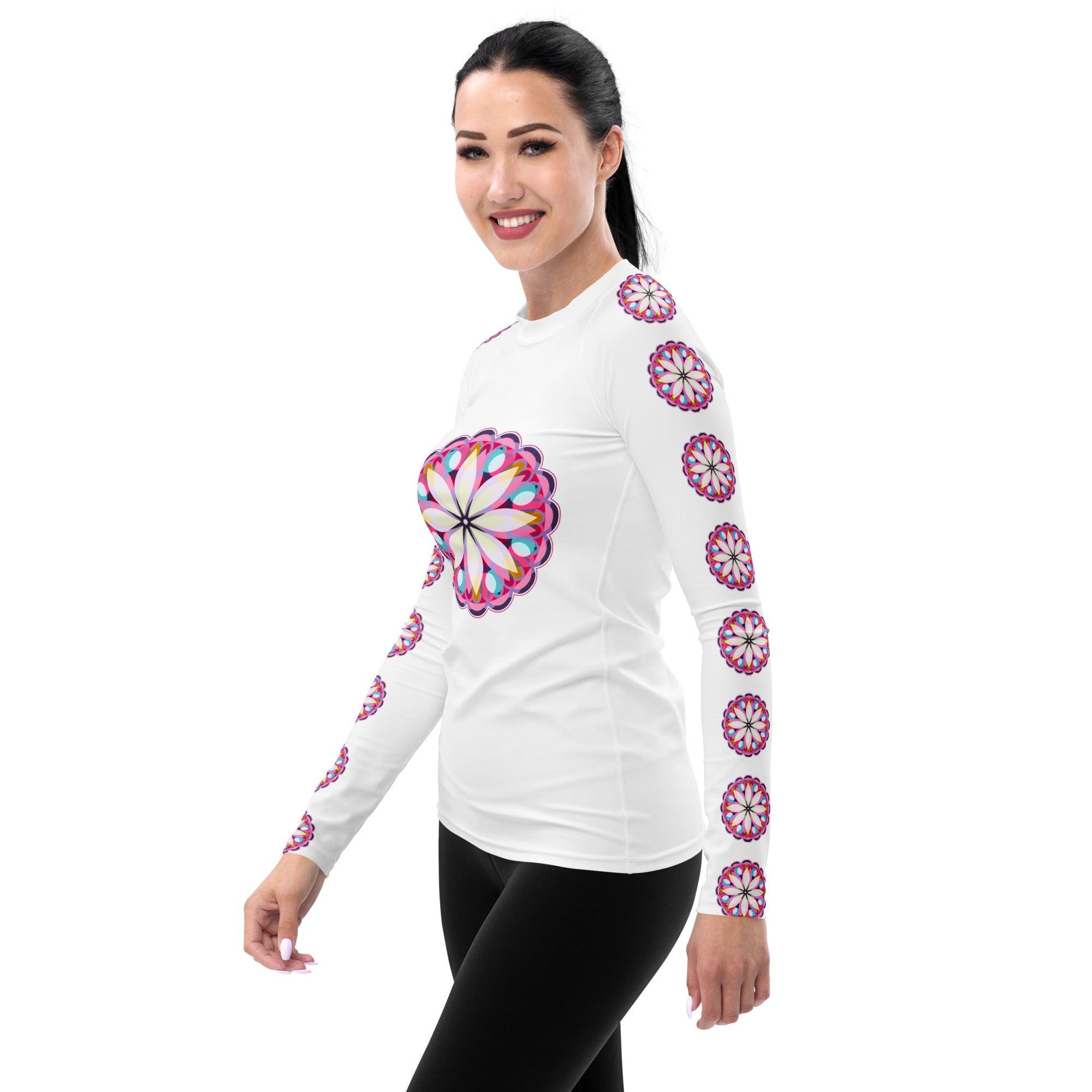 Vibrant Energy Mandala Women's Rash Guard - Beyond T-shirts