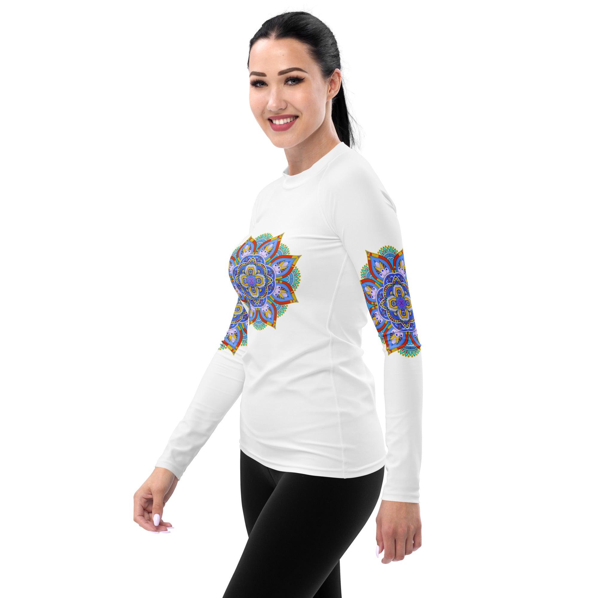 Seaside Mandala Women's Rash Guard - Beyond T-shirts