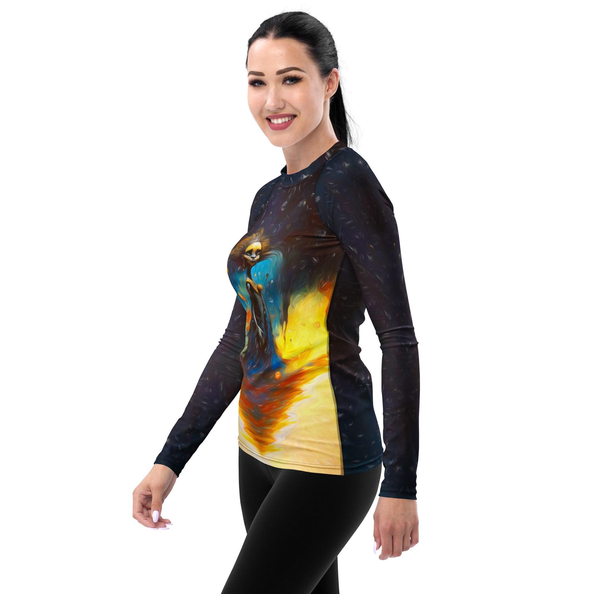 Gothic Bats Halloween Swim Shirt for Women - Beyond T-shirts