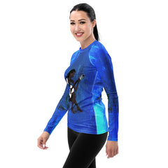 Vinyl Vibes All-Over Print Women's Rash Guard - Beyond T-shirts