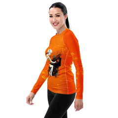 Acoustic Serenity All-Over Print Women's Rash Guard - Beyond T-shirts