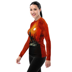 Ghosts and Ghouls All-Over Print Women's Rash Guard - Beyond T-shirts