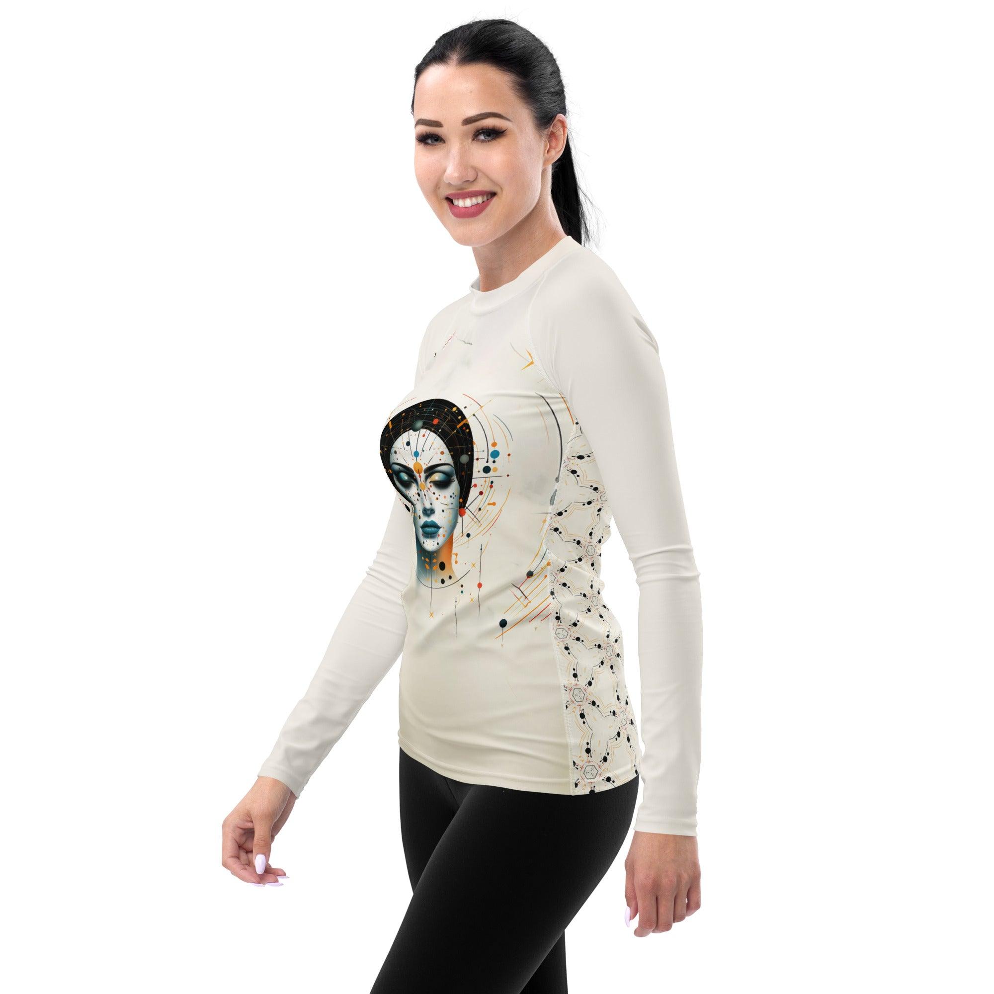 Abstract Beauty in Diversity: All-Over Women's Rash Guard - Beyond T-shirts