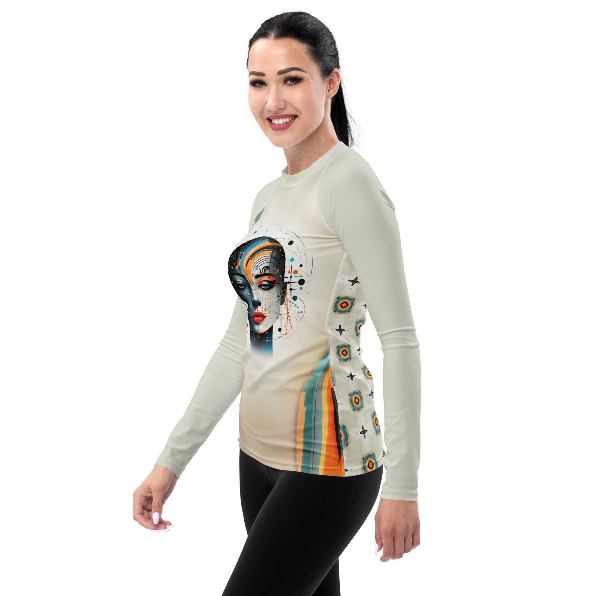 Harmony in Abstraction : Women's Rash Guard - Beyond T-shirts