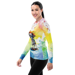 Violinist's Vivacious Vibes  Women's Rash Guard