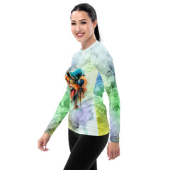 Percussionist's Playful Performance Women's Rash Guard