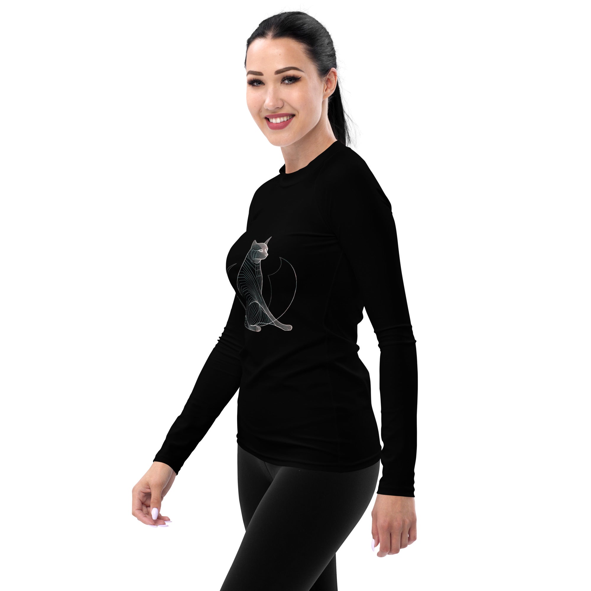 Purr-Fectly Chic Women's Rash Guard