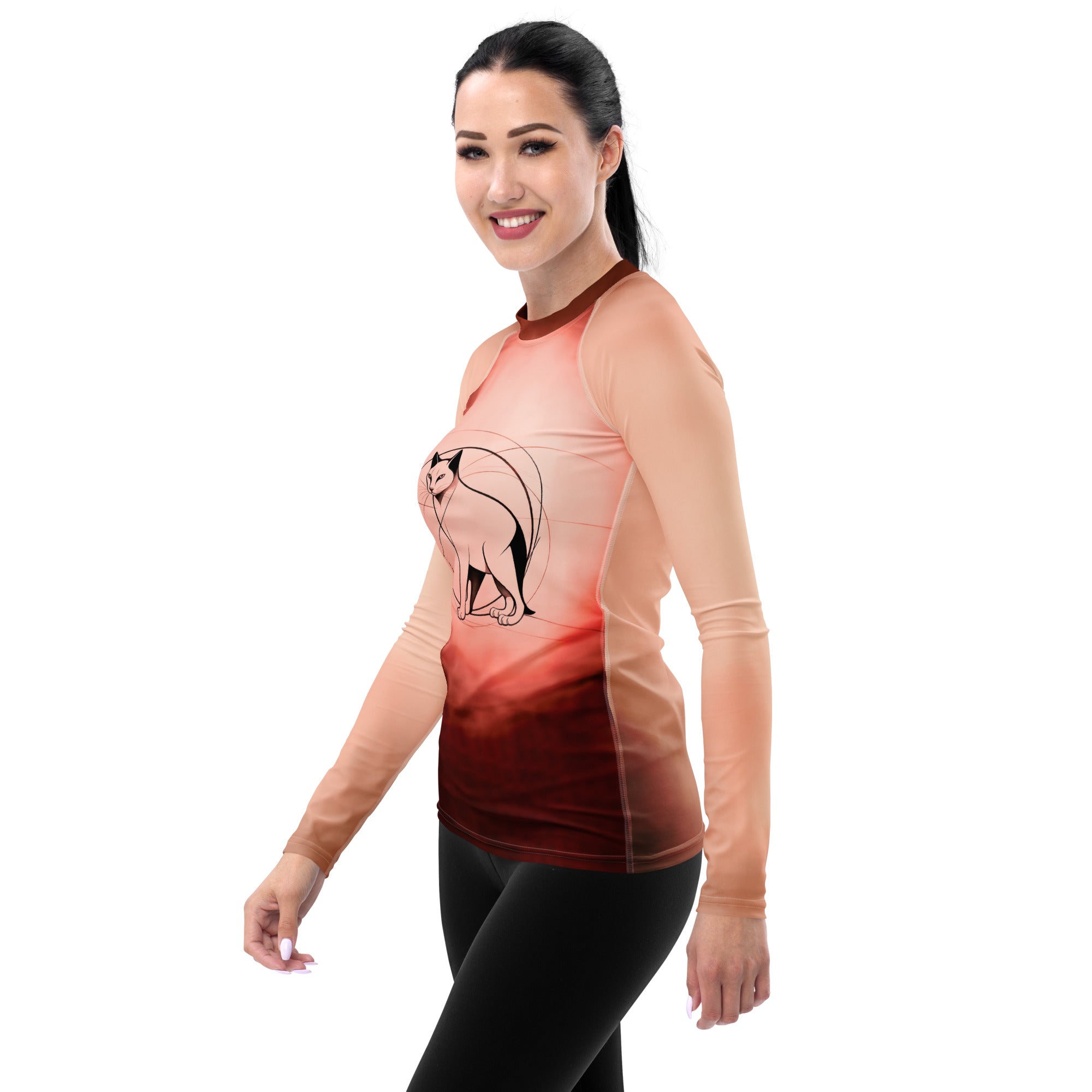 Trendy Tails And Whiskers Women's Rash Guard