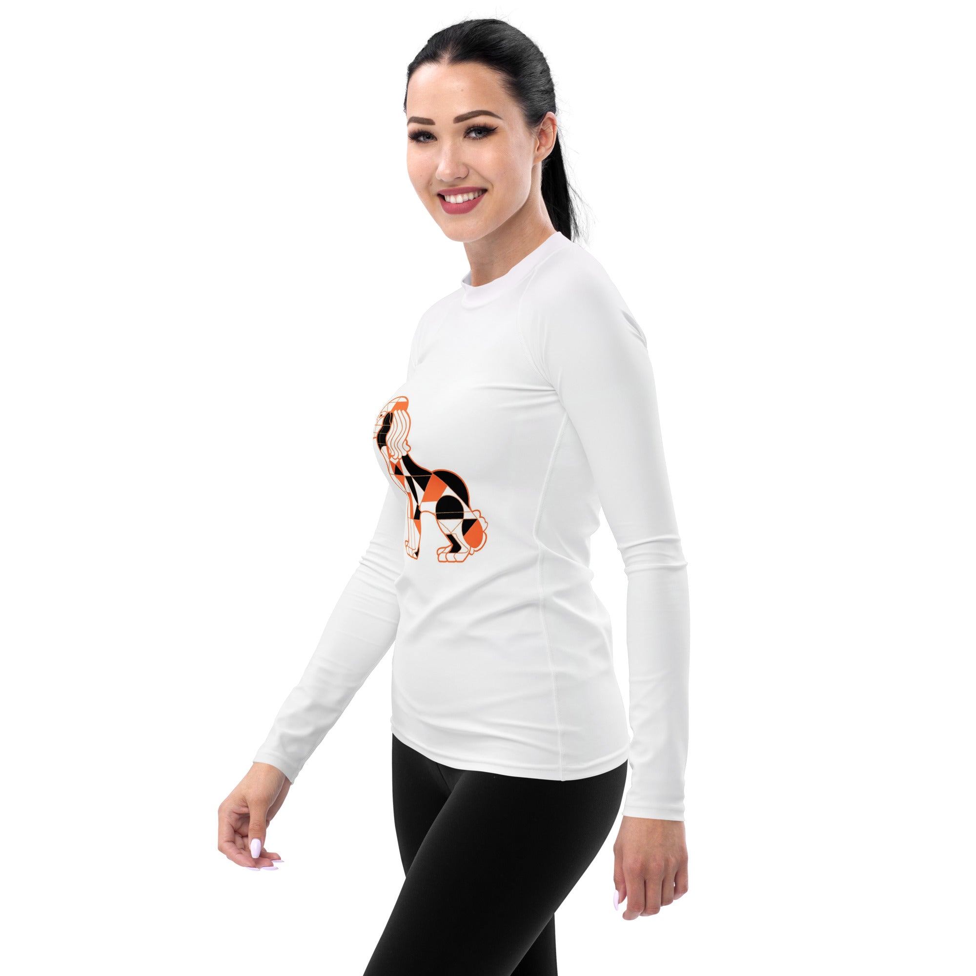 Dashing Doggy Prints Women's Rash Guard