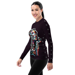 Singing Elegance All-Over Print Women's Rash Guard