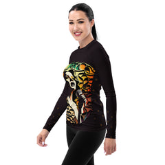 Musical Mosaic All-Over Print Women's Rash Guard