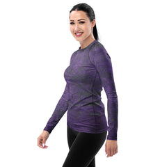 Aged Timber All-Over Print Women's Rash Guard