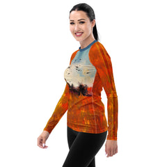 Serene Sunset Landscape Rash Guard