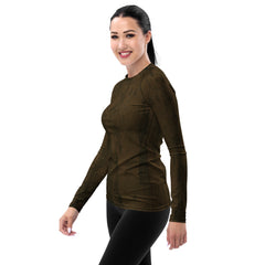 Rose Gold Radiance Women's Rash Guard