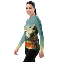 Mountain Escapade Landscape Women's Rash Guard