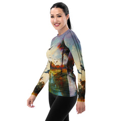 Mountain Majesty Landscape Women's Rash Guard