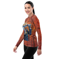 Tail-Wagging Style All-Over Print Women's Rash Guard