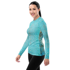 Velvet Bliss Texture Women's Rash Guard