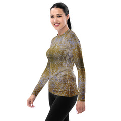 Satin Serenity Texture Women's Rash Guard