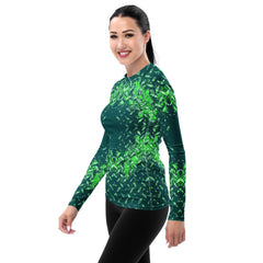 Honeycomb Hurdle Texture Women's Rash Guard