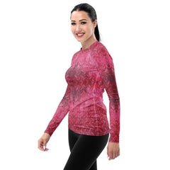 Chenille Circuit Texture Women's Rash Guard