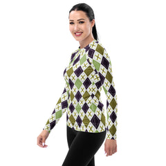 Diamond EleganceAll-Over Print Women's Rash Guard