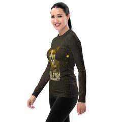 Stylish Squirrel Fashionista All-Over Print Women's Rash Guard