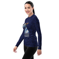 Dapper Deer Gentlewoman All-Over Print Women's Rash Guard