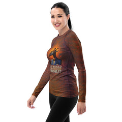 Playful Penguin Ice Cream Lover All-Over Print Women's Rash Guard