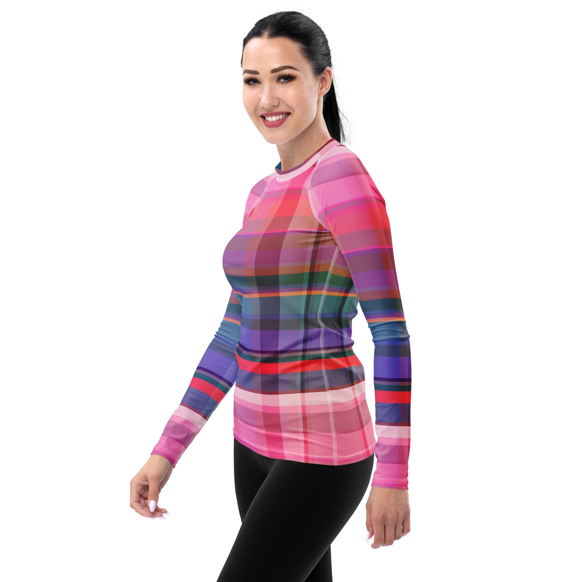 Watercolor Wanderlust Rash Guard: A masterpiece of protection and style, designed for the artistic swimmer.