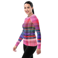 Watercolor Wanderlust Rash Guard: A masterpiece of protection and style, designed for the artistic swimmer.