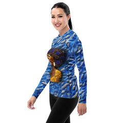 Durable and stylish Serenade Sunset Women's Rash Guard for surfing