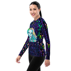 Psychedelic Pop Women's Rash Guard - stylish and protective swimwear option.