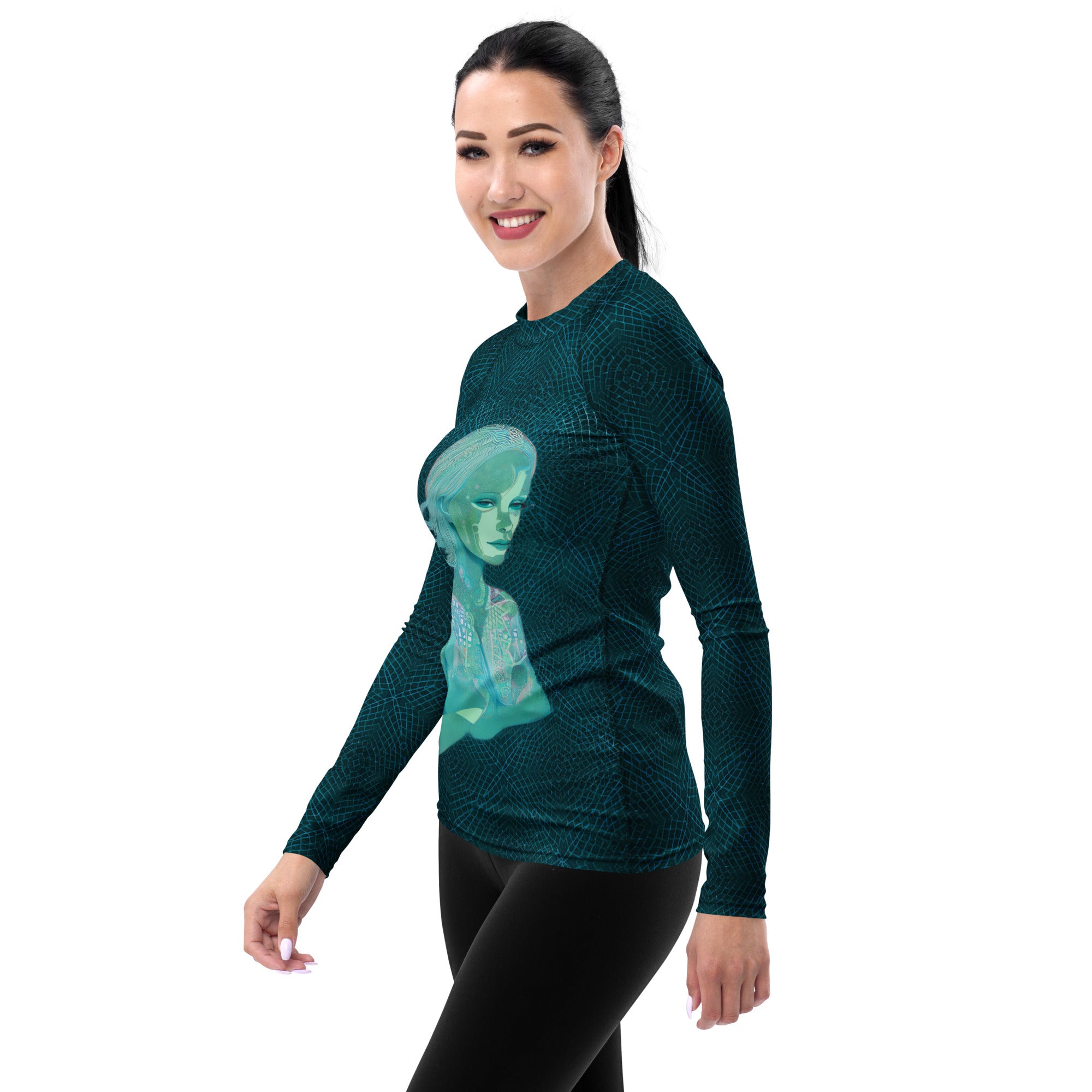 Botanical Bliss Women's Rash Guard - Side View