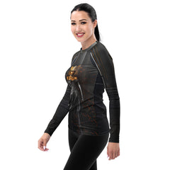 Celestial Elegance Women's Rash Guard for surfing and swimming