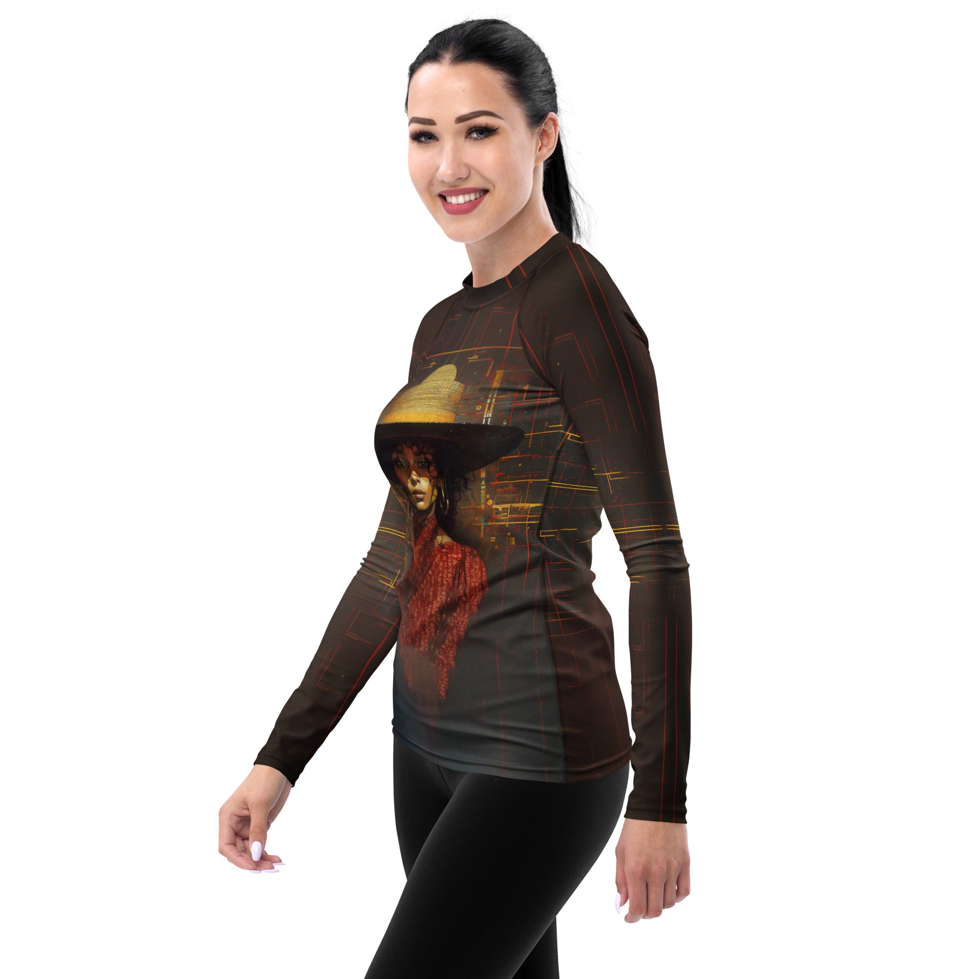 Ethereal Escape Women's Rash Guard - Back View