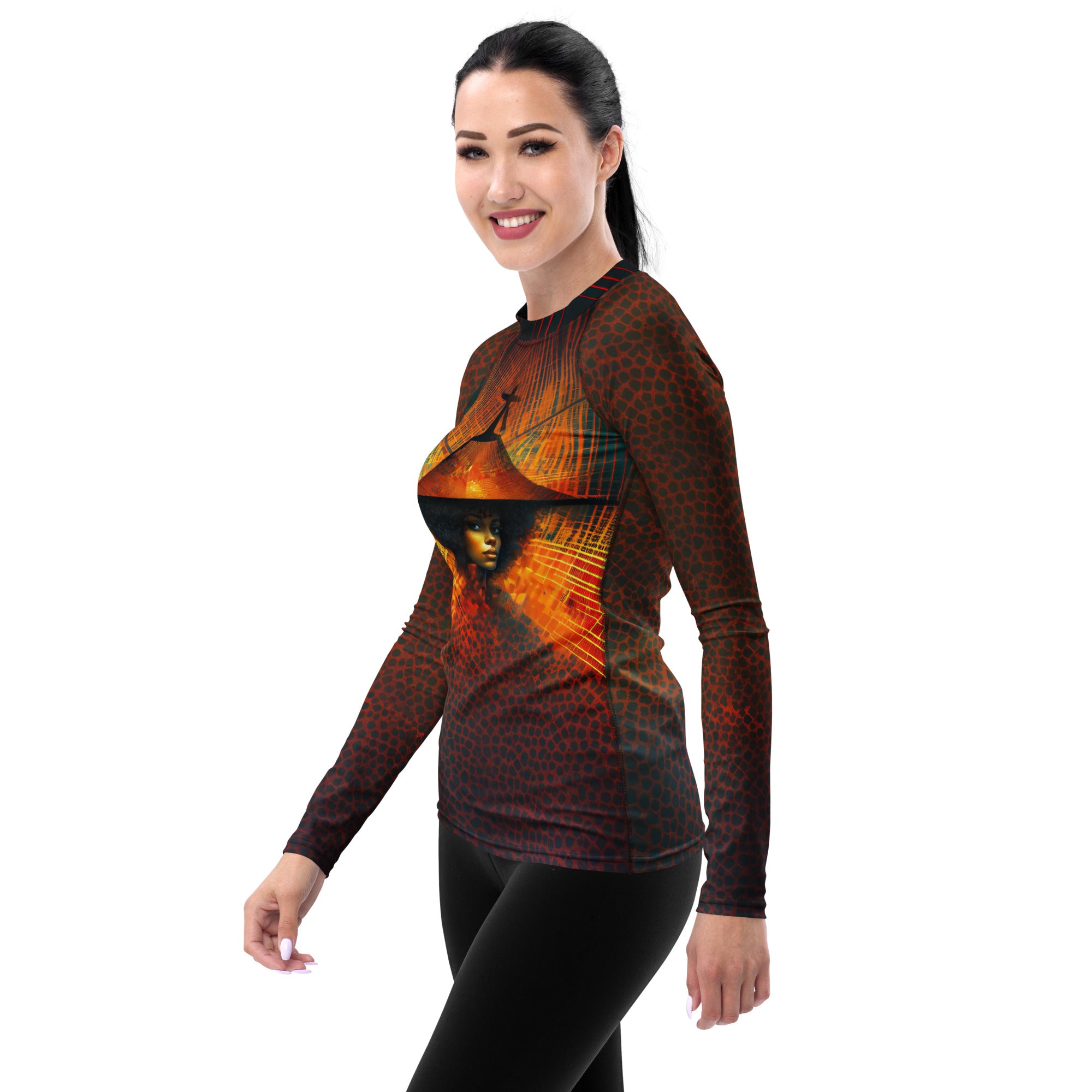 Zen Garden Rash Guard - Close-Up of Sleeves