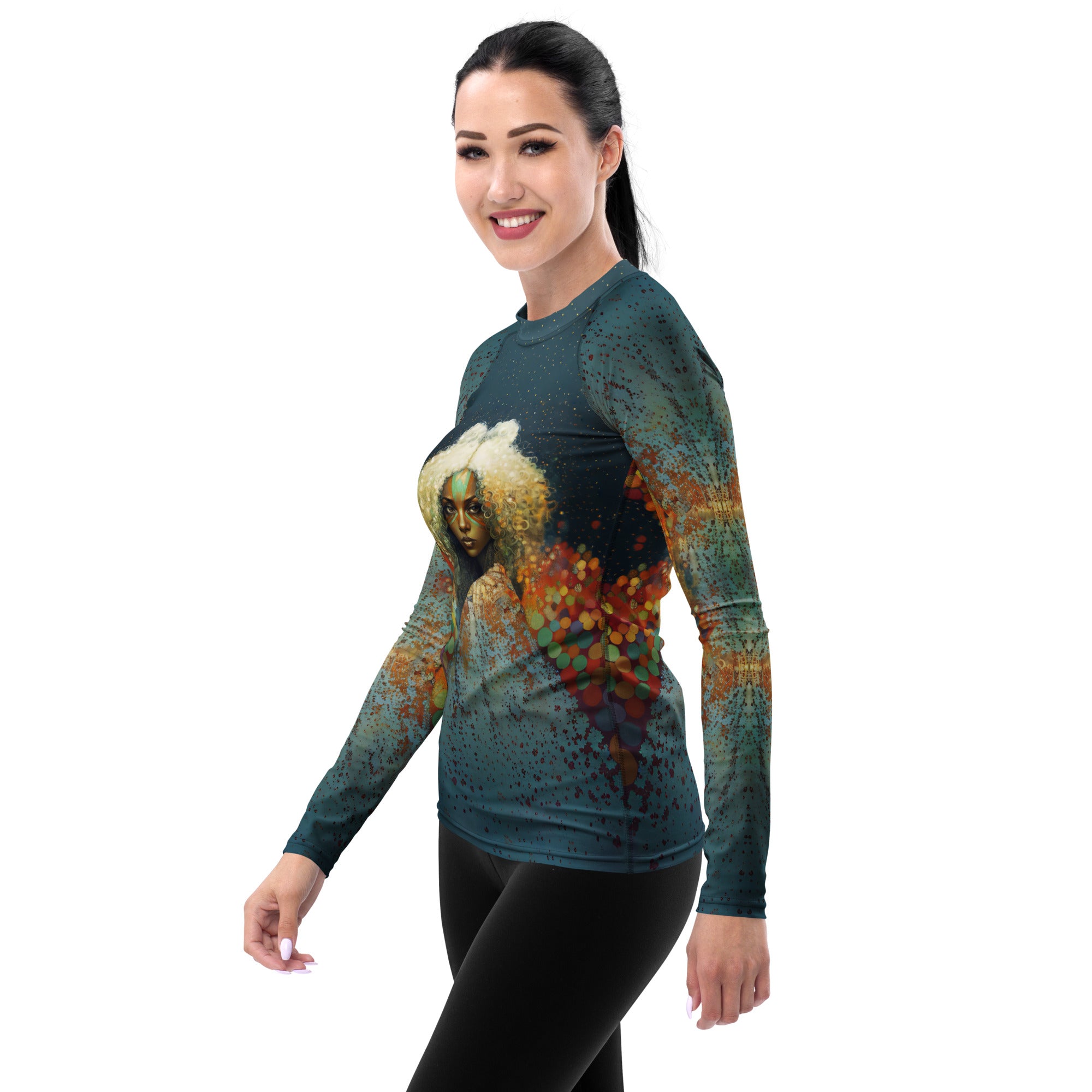 Whispering Winds Women's Rash Guard - Side View