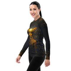 Durable Mystic Moonlight Women's Rash Guard in use during water sports