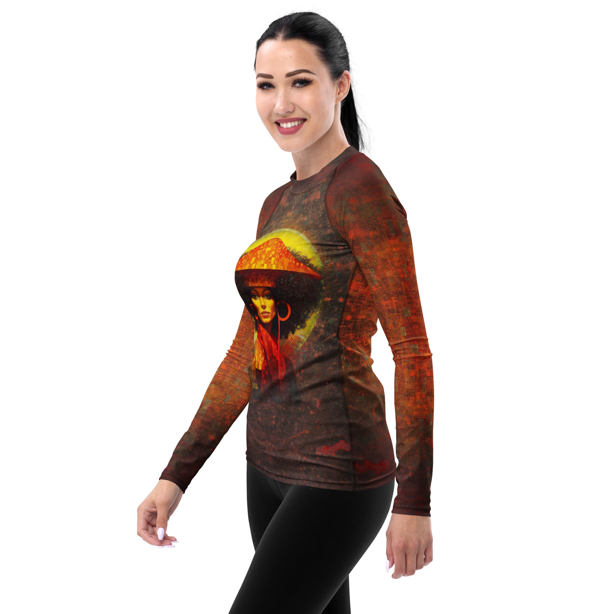 Women's Rash Guard - Paradise Prism Pattern